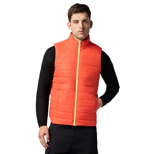 Image of FYLTR Men’s Neon Trim Puffer Jacket – Sleeveless, Stylish & Warm