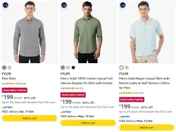 FYLTR Shirts at minimum 84% Discount