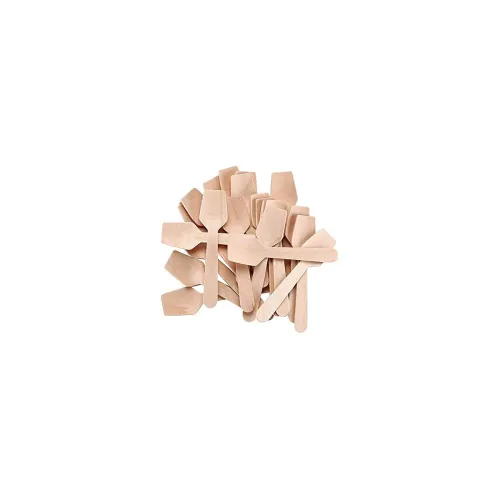Image of G 1 Disposable Wooden Spoon Square end 95 mm | Mini Taster Spoon | Ice Cream Spoon | Pastry Spoon | Eco Friendly and bio