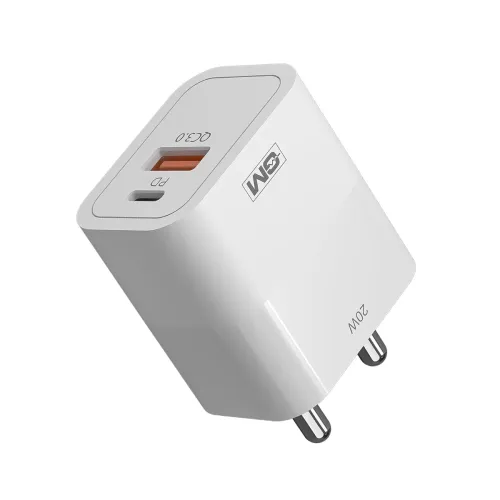Image of G+ 20W Dual-Port Charger - Compact Design with High Power Delivery, Combined Output of Dual Port 24W | 2-in-1 PD QC 3.0 