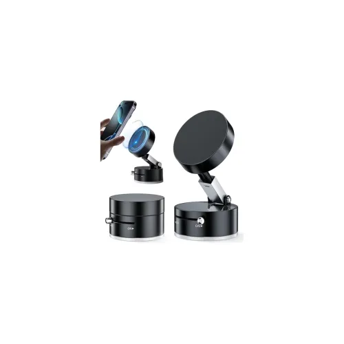 Image of GadgetBite 360 Vacuum Magnetic Phone Holder Hands Free, Foldable Suction Mount, Strong Grip for Mirror, Shower, Gym, Car