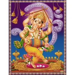 GADGETS WRAP Colourful Lord Ganesha Ganpati ji Wall Vinyl Sticker 12 x 18 inches