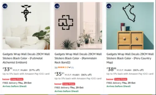 Image of GADGETS WRAP Wall Decorations at minimum 97% Discount