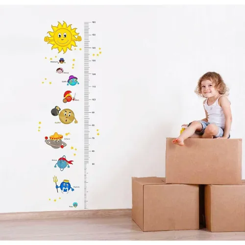 Image of GADGETS WRAP Solar System Height Measurement Wall Sticker