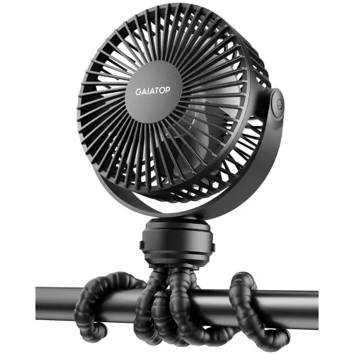 Image of Gaiatop Mini Portable Stroller Fan 3 Speed Battery Operated Small Clip on Fan