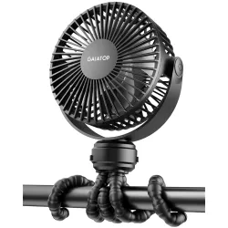 Gaiatop Mini Portable Stroller Fan 3 Speed Battery Operated Small Clip on Fan