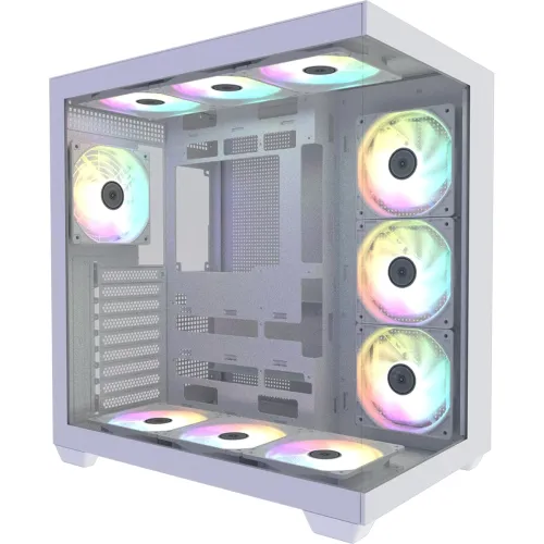 Image of GALAX HOF ALLSYNQ Dual-Chamber ATX Mid-Tower Computer Case/Gaming Cabinet with 270° View preinstall 7 ARGB Fans | Suppor