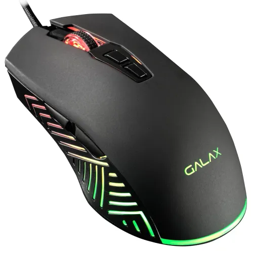 Image of Galax Slider-03 USB Wired Gaming Mouse | 7 Programmable Buttons | Customizable RGB Lights | Ergonomic Design | 7200 DPI 