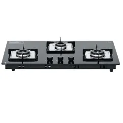 Galaxy Built-in Hob 3 Burner | Sabaf Italy Burners & Valves | Micro Switch Auto Ignition | 8mm Glass | Slim 30mm Profile