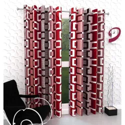 Galaxy Home Decor Box Printed Polyester Curtains Pack of 2,
