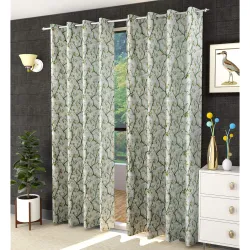 Galaxy Home Decor Premium Blossom Printed Curtains for Long Door 8 Feet