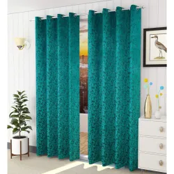 Galaxy Home Decor Velvet Room Darkening Curtains Long Door 10 Feet, Pack of 1, Aqua