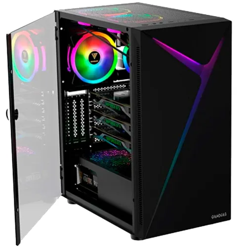 Image of GAMDIAS Argus E4 Mid Tower PC Cabinet with RGB Light Strips 