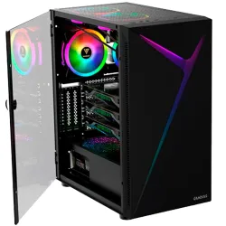 GAMDIAS Argus E4 Mid Tower PC Cabinet with RGB Light Strips 