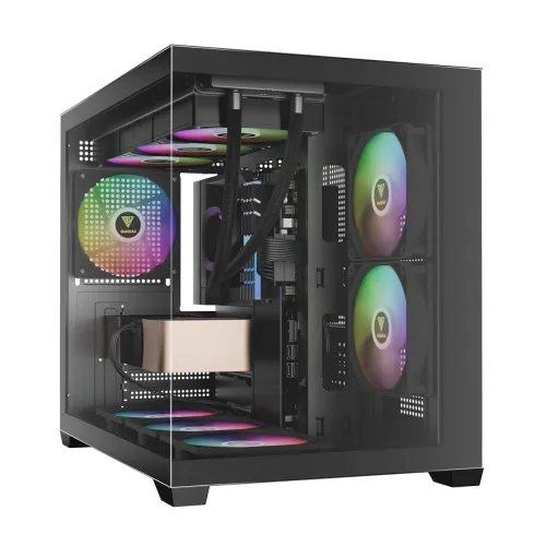 Image of GAMDIAS Aura GC10m V2 Argb Micro-Tower Computer Case /Gaming Cabinet | Supports Micro-ATX, Mini-ITX | Pre Installed Side