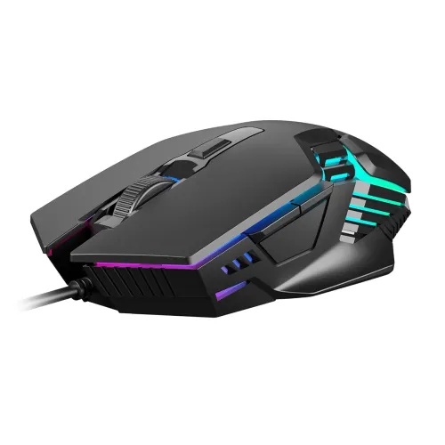 Image of GAMDIAS Aura GS4 Multicolor Gaming Mouse, 6 Multi-Functional Keys, 3600-DPI Optical Sensor, Advanced Ergonomic Design