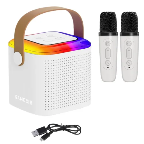Image of GameSir JollyBeats PRO: Portable Kids Karaoke Machine with Bluetooth Speaker, Dual Wireless Mics & LED Light Show, Fun S