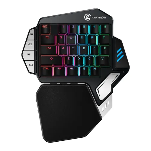 Image of GameSir Z1 Cherry One-Handed Gaming Keyboard (RGB), Wireless Mechanical Mini Gaming Keyboard, Mobile Gaming Keyboard for
