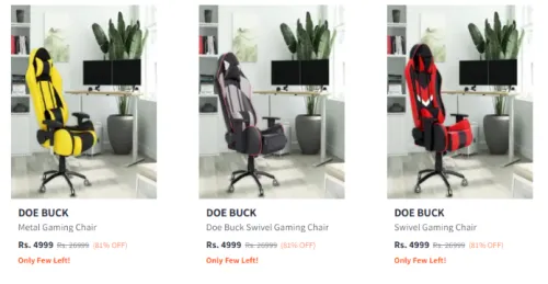 Image of Gaming Chair Starting @ ₹4799