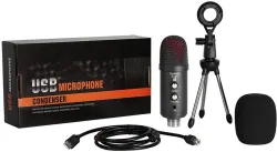 Gamma Audio GA-YR06 Shielded Cable Condenser Microphone With Tripod Stand,USB Cable,Sponge