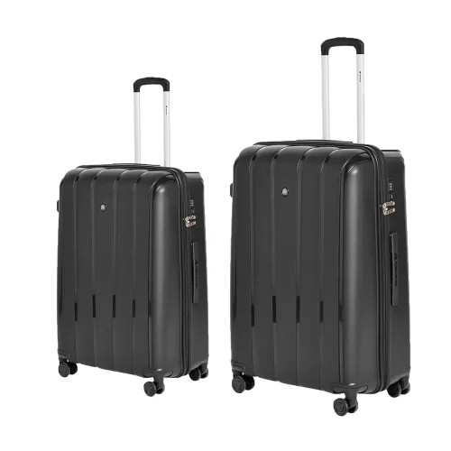 Image of Gamme Ivory Polypropylene Hard Side 55CM/65CM Luggage Set(Black)