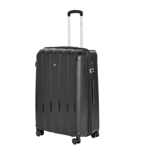 Image of GAMME Ivory Polypropylene 55CM Black Hard Side Suitcase