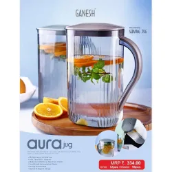 Ganesh Aura Water Jug Plastic 500ml (Transparent)