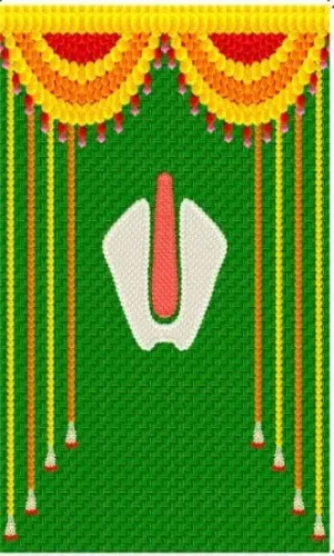 Image of Ganesh ji Ganesha Backdrop Decoration for House Warming with Banana Leaves