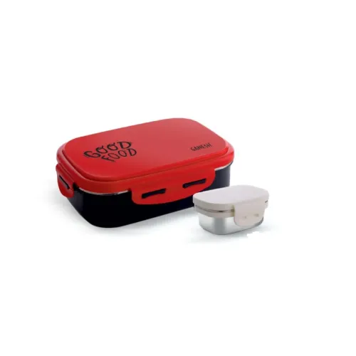 Image of Ganesh Stainless Steel Livo Insulated Lunch Box Container with Airtight Lid for Office & School Use /Food Grade /Air Tig