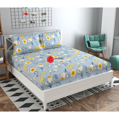 Image of Gangji Jaipuri Cotton Queen Bedsheet Set
