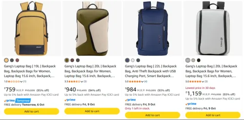 Image of Gang's Laptop Bag at minimum 93% Discount