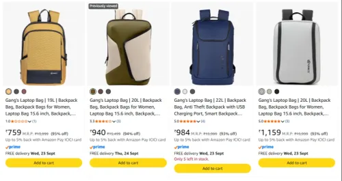 Image of Gang's Laptop Bag upto 95% Discount 