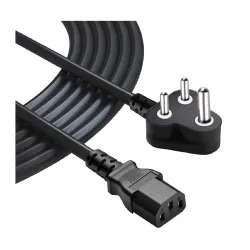 Ganix Computer Power Cable Cord for Desktops PC and Printers/Monitor SMPS IEC Mains Black (1.2M)