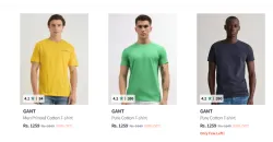 Gant Mens Clothing at 60% Discount