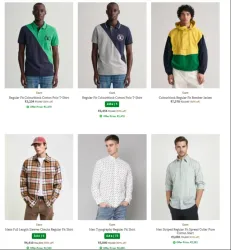 Gant Mens Clothing up to 65% Discount