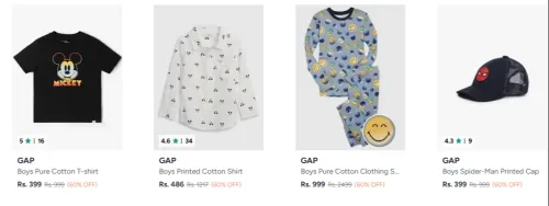 Image of Gap boyes clothing up to 60% Discount 