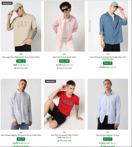 Image of Gap Men's Cloths up to 50% Discount