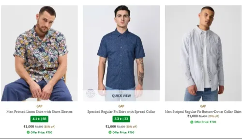Image of GAP Men's Shirt Upto 60% OFF