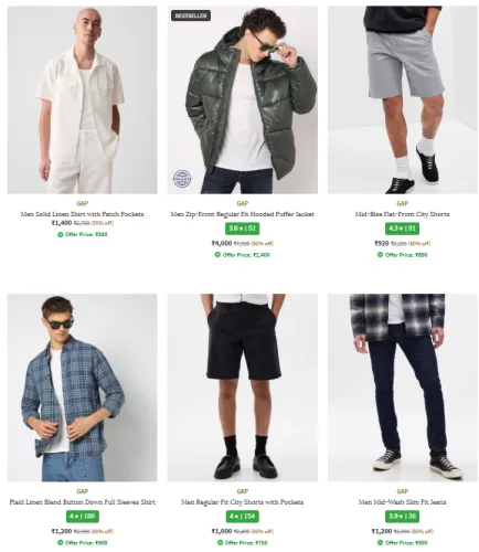 Image of GAP Men's Clothing Upto 70% Discount