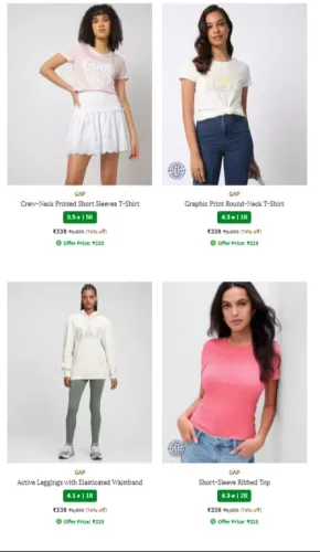Image of Gap Womens Clothing at minimum 70% Discount