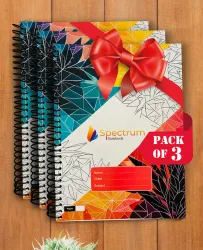 GARGANDASSOCI Handmade A4 Notebook Single Rule 140 Pages (Multicolor, Pack of 3)
