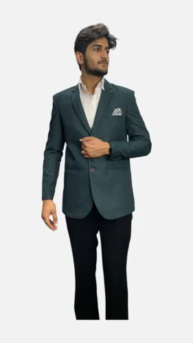 Image of gargian Men Printed Single Breasted Formal Blazer 