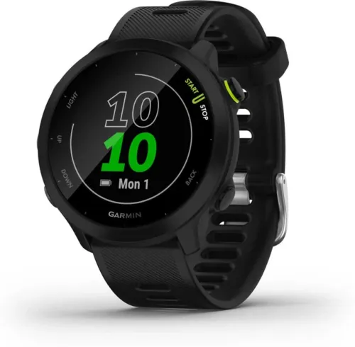 Image of GARMIN Forerunner 55 (A04162) Smartwatch (Black Strap, Free Size)