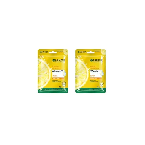 Image of Garnier Bright Complete Face Mask Pack of 2 28g
