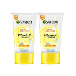 Garnier Bright Complete Vitamin C Face Wash – 150g (Pack of 2)