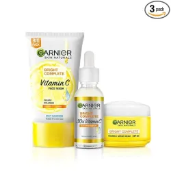 Garnier Bright Complete Vitamin C Brightening Regime Kit for Skincare 