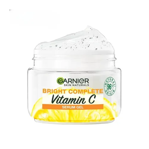 Image of Garnier Brightening Moisturiser, Serum Gel, Infused with Vitamin C and Lemon, For Radiant skin, Oil Free Skin for upto 1