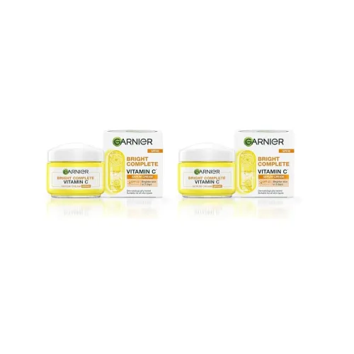 Image of Garnier Skin Naturals, Day Cream, Brightening & Protects Skin from Sun, Bright Complete Vitamin C Serum Cream, 45 g (Pac
