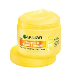 Garnier Fresh & Bright Vitamin C Sorbet Moisturizer, 4.5% Vit C + Hyaluronic Acid + Niacinamide + BHA, 9x Lighter Sorbet