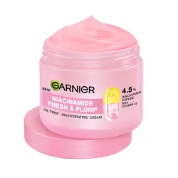 Garnier Fresh & Plump Niacinamide Sorbet Gel Face Moisturizer Cream, 90g | 4.5% Niacinamide + Peptide + BHA + Vitamin C,